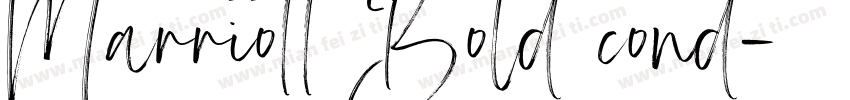 Marriott Bold cond字体转换